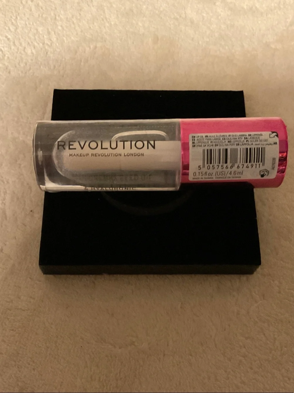 Revolution Clear Lip Gloss with Bright Pink Cap